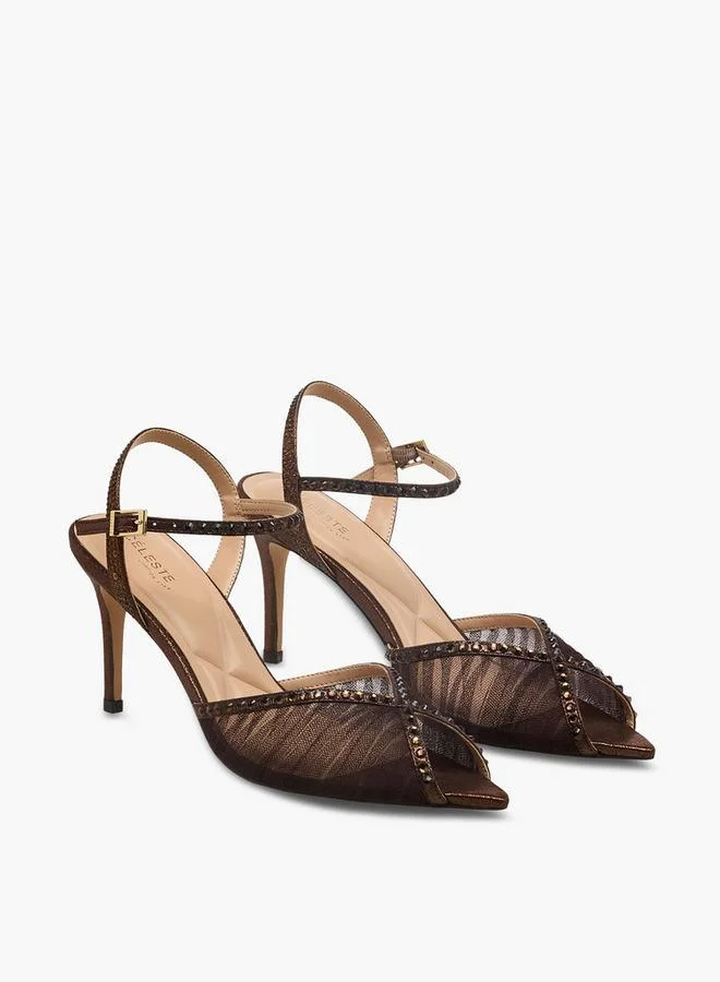 Celeste Women Stiletto Heel Ankle Strap Sandals Ramadan Collections